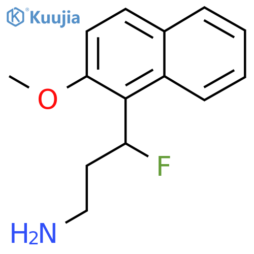 3-fluoro-3-(2-methoxynaphthalen-1-yl)propan-1-amine structure