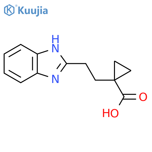 1-2-(1H-1,3-benzodiazol-2-yl)ethylcyclopropane-1-carboxylic acid structure