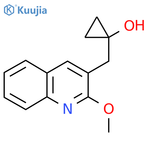 1-(2-methoxyquinolin-3-yl)methylcyclopropan-1-ol structure