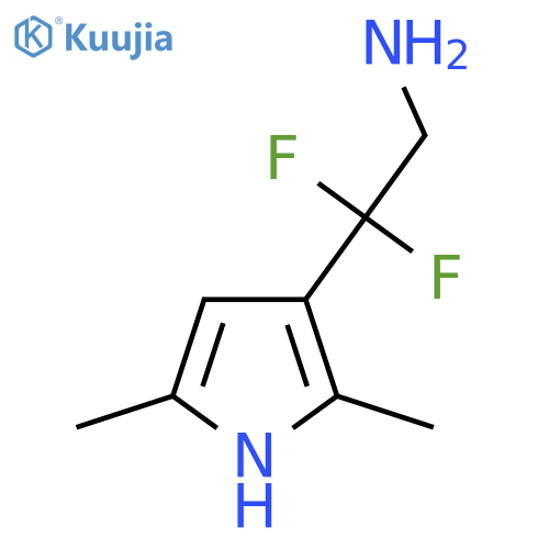2-(2,5-dimethyl-1H-pyrrol-3-yl)-2,2-difluoroethan-1-amine structure
