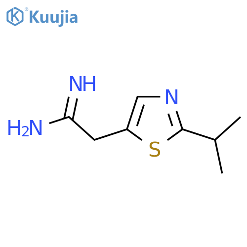 2-2-(propan-2-yl)-1,3-thiazol-5-ylethanimidamide structure