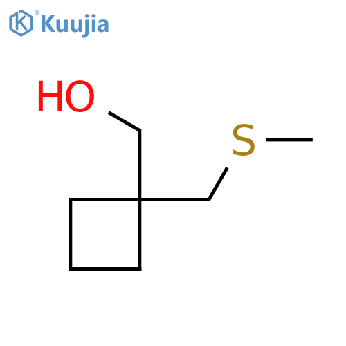 {1-(methylsulfanyl)methylcyclobutyl}methanol structure