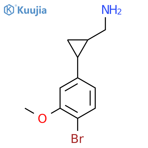 2-(4-bromo-3-methoxyphenyl)cyclopropylmethanamine structure