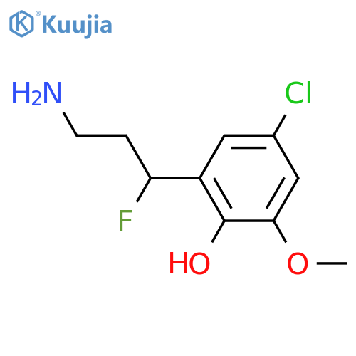 2-(3-amino-1-fluoropropyl)-4-chloro-6-methoxyphenol structure