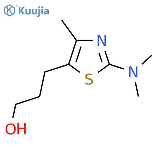 3-2-(dimethylamino)-4-methyl-1,3-thiazol-5-ylpropan-1-ol structure