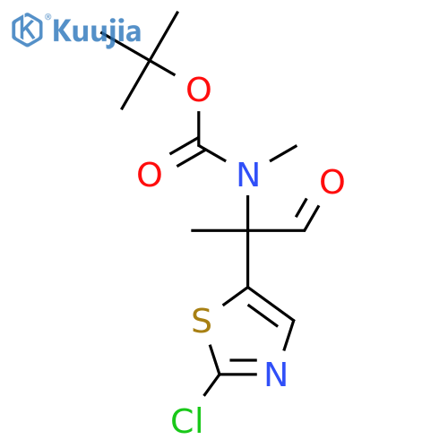 tert-butyl N-2-(2-chloro-1,3-thiazol-5-yl)-1-oxopropan-2-yl-N-methylcarbamate structure