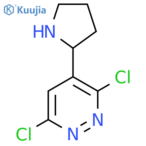 3,6-dichloro-4-(pyrrolidin-2-yl)pyridazine structure