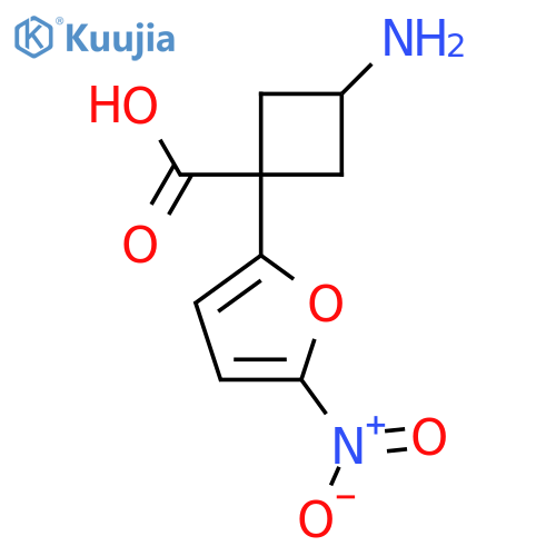 3-amino-1-(5-nitrofuran-2-yl)cyclobutane-1-carboxylic acid structure