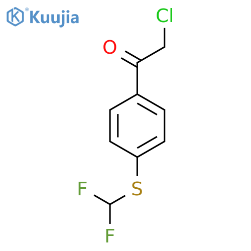 2-chloro-1-{4-(difluoromethyl)sulfanylphenyl}ethan-1-one structure
