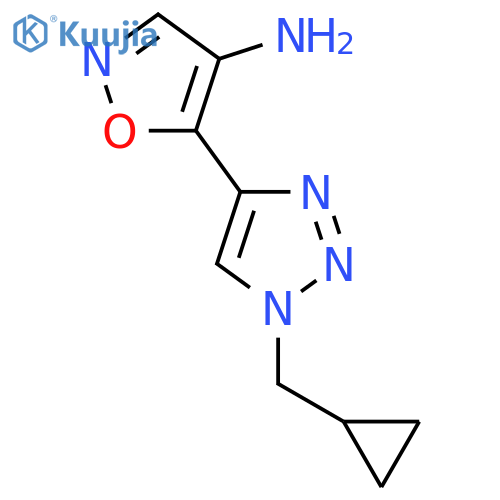 5-1-(cyclopropylmethyl)-1H-1,2,3-triazol-4-yl-1,2-oxazol-4-amine structure