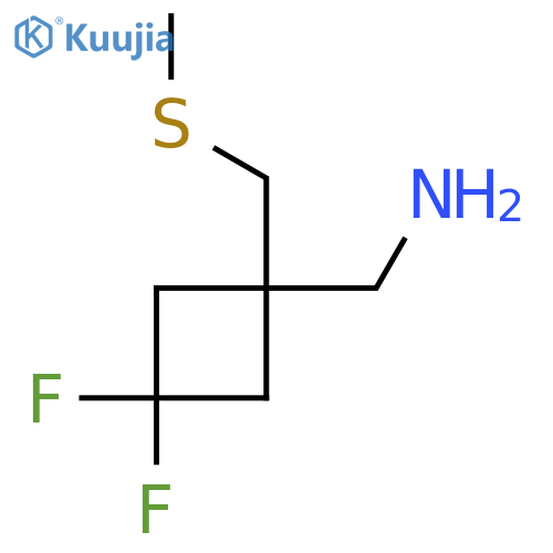 {3,3-difluoro-1-(methylsulfanyl)methylcyclobutyl}methanamine structure