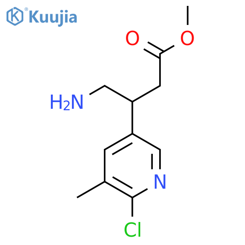 methyl 4-amino-3-(6-chloro-5-methylpyridin-3-yl)butanoate structure