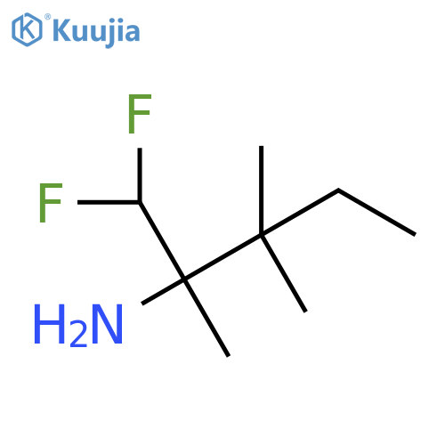 1,1-difluoro-2,3,3-trimethylpentan-2-amine structure