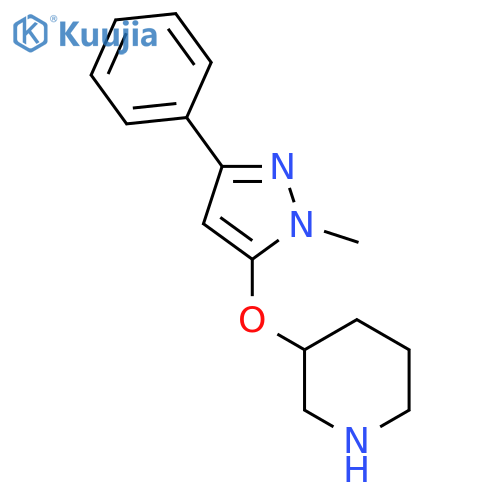 3-(1-methyl-3-phenyl-1H-pyrazol-5-yl)oxypiperidine structure