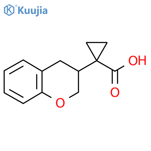 1-(3,4-dihydro-2H-1-benzopyran-3-yl)cyclopropane-1-carboxylic acid structure
