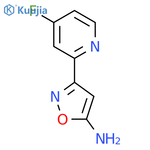 3-(4-fluoropyridin-2-yl)-1,2-oxazol-5-amine structure
