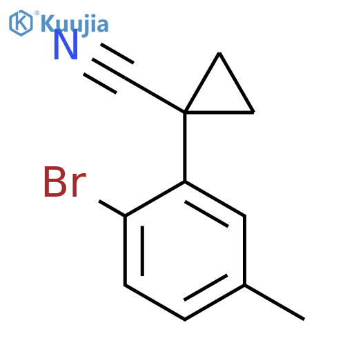 1-(2-Bromo-5-methylphenyl)cyclopropane-1-carbonitrile structure