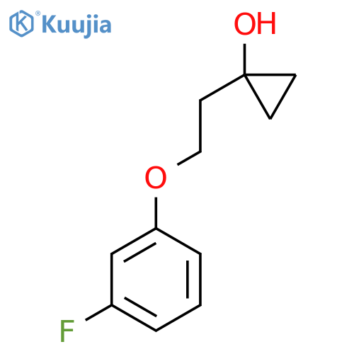 1-2-(3-fluorophenoxy)ethylcyclopropan-1-ol structure