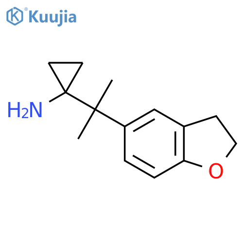 1-2-(2,3-dihydro-1-benzofuran-5-yl)propan-2-ylcyclopropan-1-amine structure
