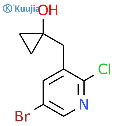 1-(5-bromo-2-chloropyridin-3-yl)methylcyclopropan-1-ol structure