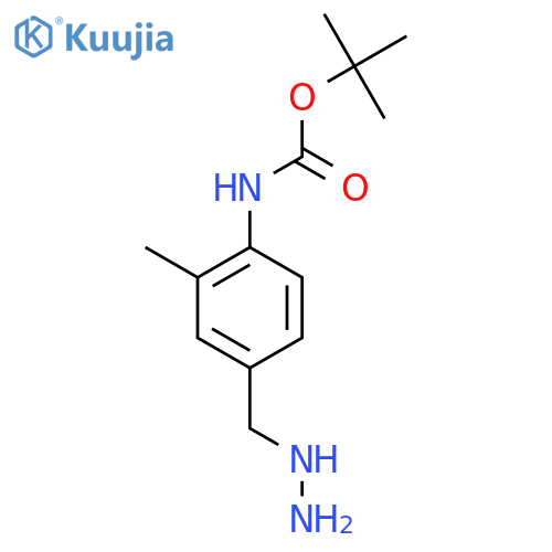 tert-butyl N-4-(hydrazinylmethyl)-2-methylphenylcarbamate structure