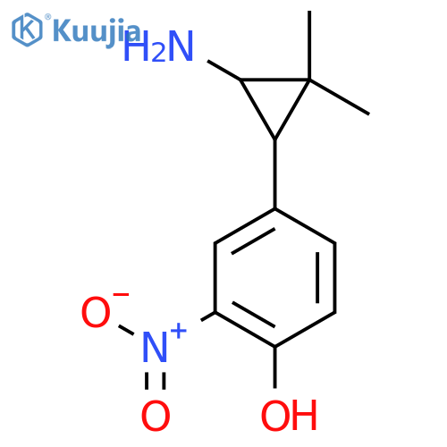 4-(3-amino-2,2-dimethylcyclopropyl)-2-nitrophenol structure