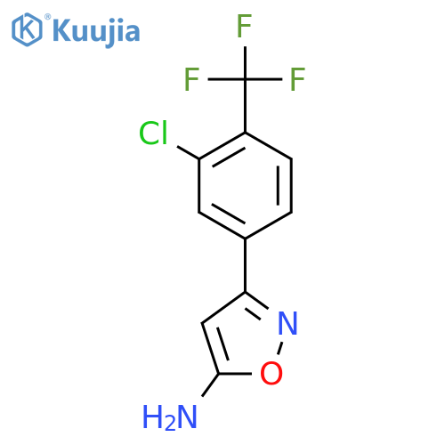 3-3-chloro-4-(trifluoromethyl)phenyl-1,2-oxazol-5-amine structure