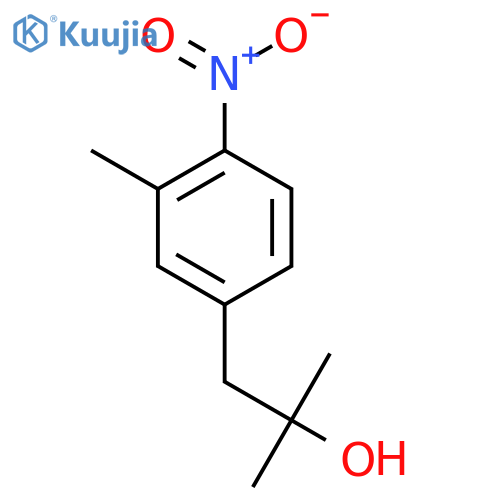 2-methyl-1-(3-methyl-4-nitrophenyl)propan-2-ol structure