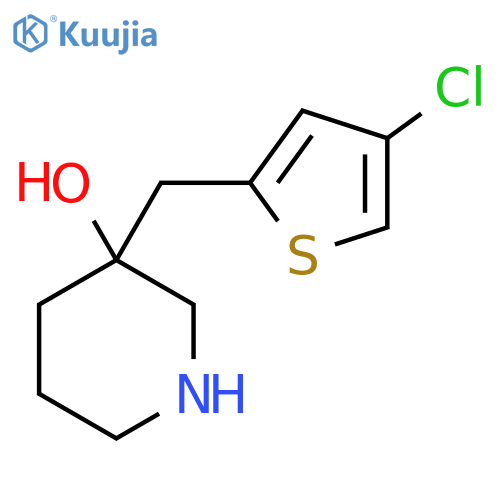3-(4-chlorothiophen-2-yl)methylpiperidin-3-ol structure
