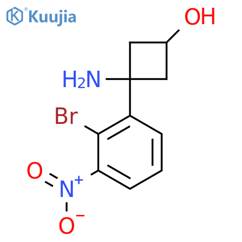 3-amino-3-(2-bromo-3-nitrophenyl)cyclobutan-1-ol structure