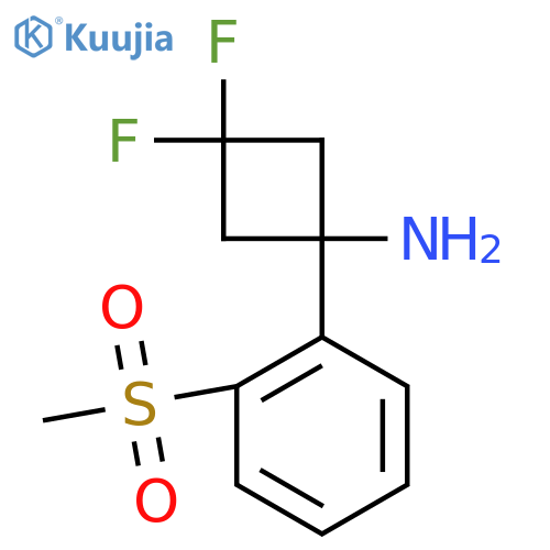 3,3-difluoro-1-(2-methanesulfonylphenyl)cyclobutan-1-amine structure