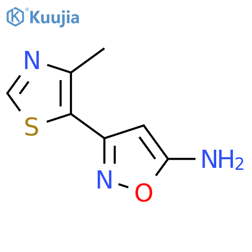 3-(4-methyl-1,3-thiazol-5-yl)-1,2-oxazol-5-amine structure