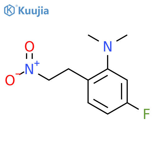 5-fluoro-N,N-dimethyl-2-(2-nitroethyl)aniline structure