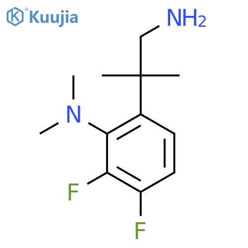 6-(1-amino-2-methylpropan-2-yl)-2,3-difluoro-N,N-dimethylaniline structure