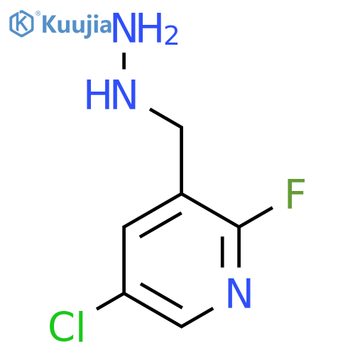 5-chloro-2-fluoro-3-(hydrazinylmethyl)pyridine structure
