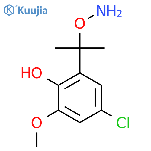 2-2-(aminooxy)propan-2-yl-4-chloro-6-methoxyphenol structure