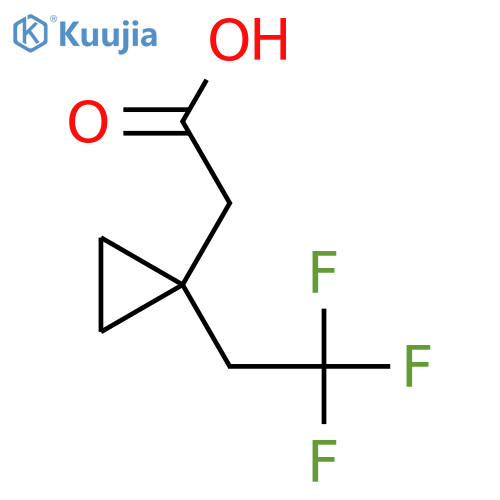 2-1-(2,2,2-trifluoroethyl)cyclopropylacetic acid structure