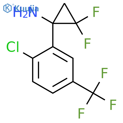 1-2-chloro-5-(trifluoromethyl)phenyl-2,2-difluorocyclopropan-1-amine structure