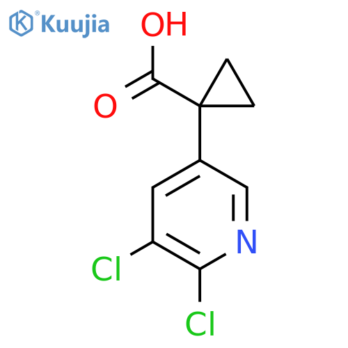 1-(5,6-dichloropyridin-3-yl)cyclopropane-1-carboxylic acid structure