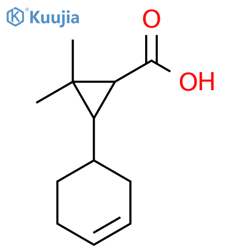 3-(Cyclohex-3-en-1-yl)-2,2-dimethylcyclopropane-1-carboxylic acid structure