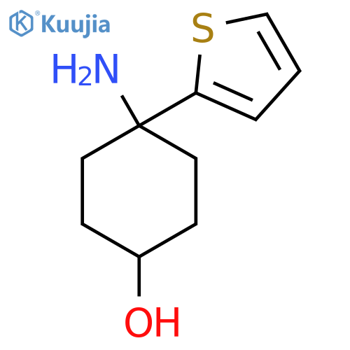4-amino-4-(thiophen-2-yl)cyclohexan-1-ol structure