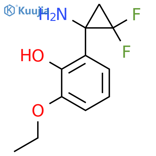 2-(1-amino-2,2-difluorocyclopropyl)-6-ethoxyphenol structure
