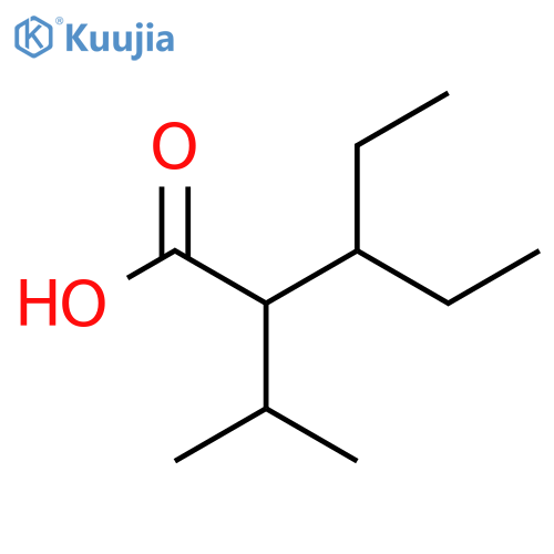 3-ethyl-2-(propan-2-yl)pentanoic acid structure