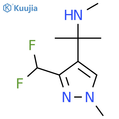 {2-3-(difluoromethyl)-1-methyl-1H-pyrazol-4-ylpropan-2-yl}(methyl)amine structure
