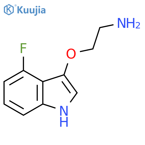 2-(4-fluoro-1H-indol-3-yl)oxyethan-1-amine structure