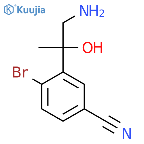 3-(1-amino-2-hydroxypropan-2-yl)-4-bromobenzonitrile structure