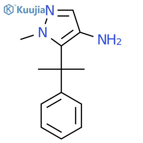 1-methyl-5-(2-phenylpropan-2-yl)-1H-pyrazol-4-amine structure