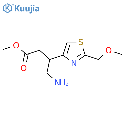 methyl 4-amino-3-2-(methoxymethyl)-1,3-thiazol-4-ylbutanoate structure