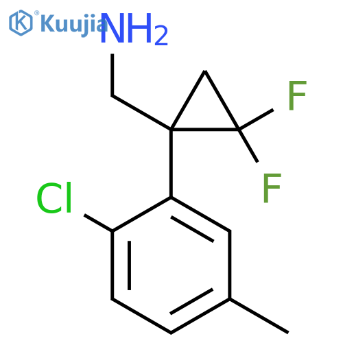 1-(2-chloro-5-methylphenyl)-2,2-difluorocyclopropylmethanamine structure