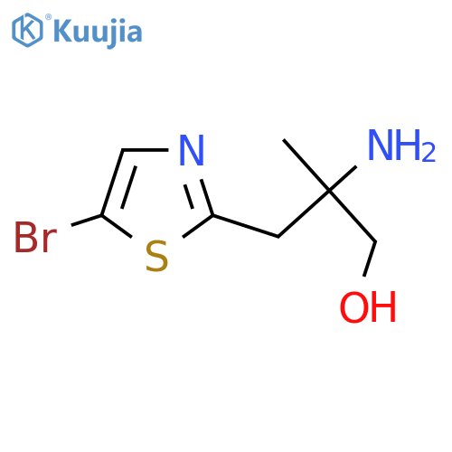 2-amino-3-(5-bromo-1,3-thiazol-2-yl)-2-methylpropan-1-ol structure